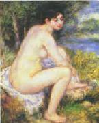 Pierre Renoir  Female Nude in a Landscape painting